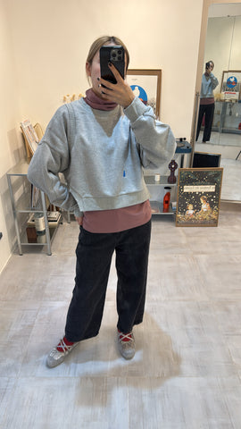 靚色企領T-shirt/霧粉紅