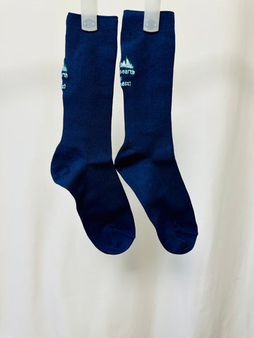 Happiness繡字襪/深藍