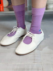後Tag襪/粉紫