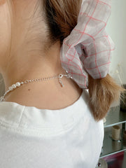 (訂貨：15工作天)珠珠併長條頸鏈