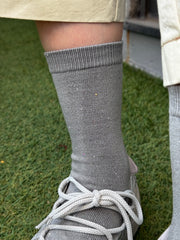 細粒閃片襪/灰