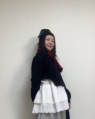 織帶蝴蝶冷帽/黑