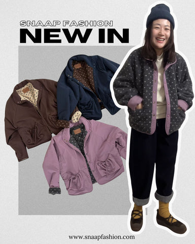 (預購)雙面點點外套/霧紫+灰