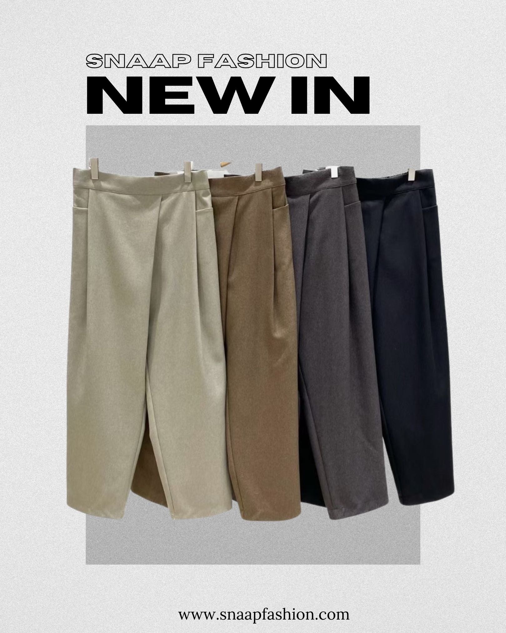 (預購)疊襠西褲/黑