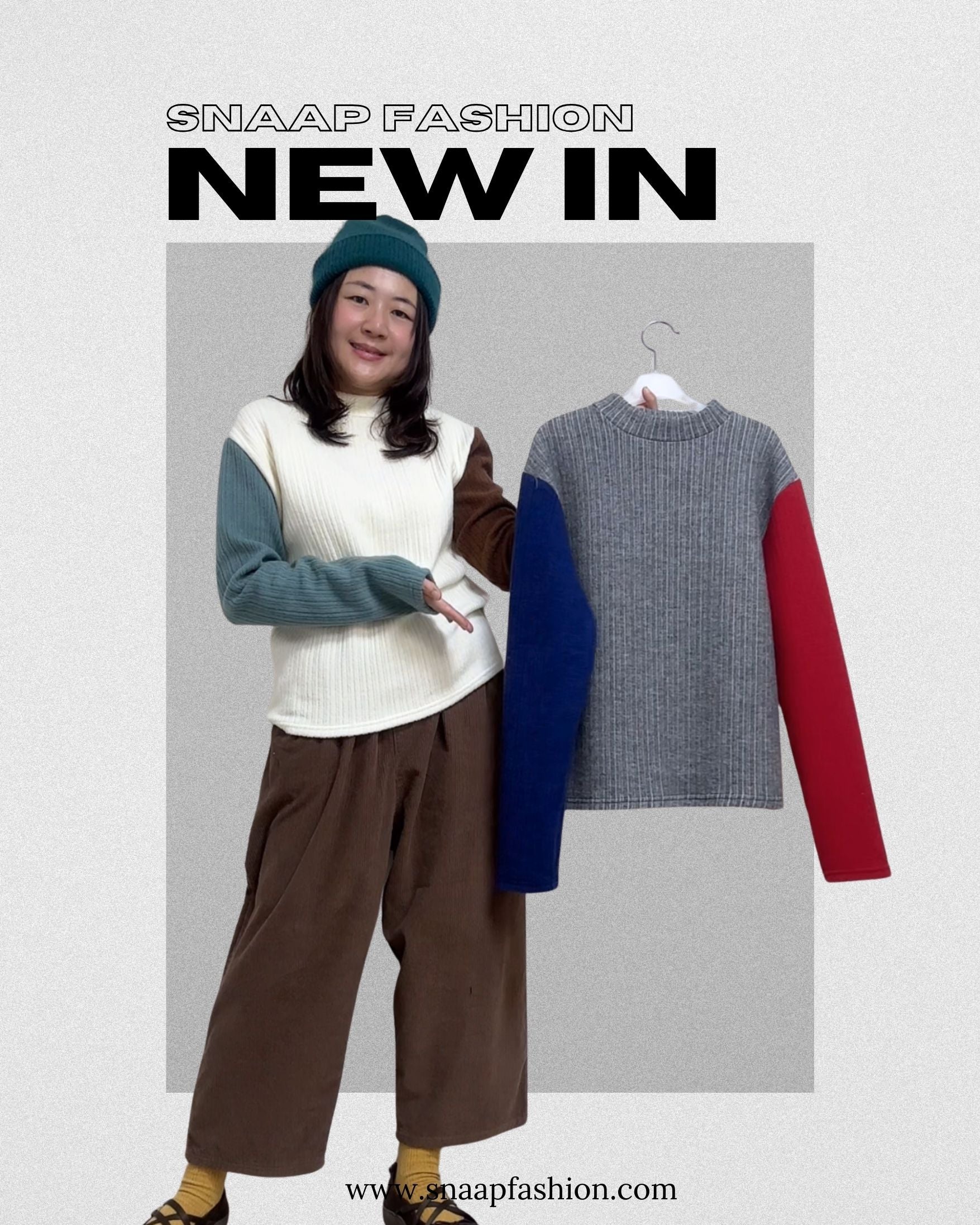 (預購)兩袖併色小企領T-shirt/米白