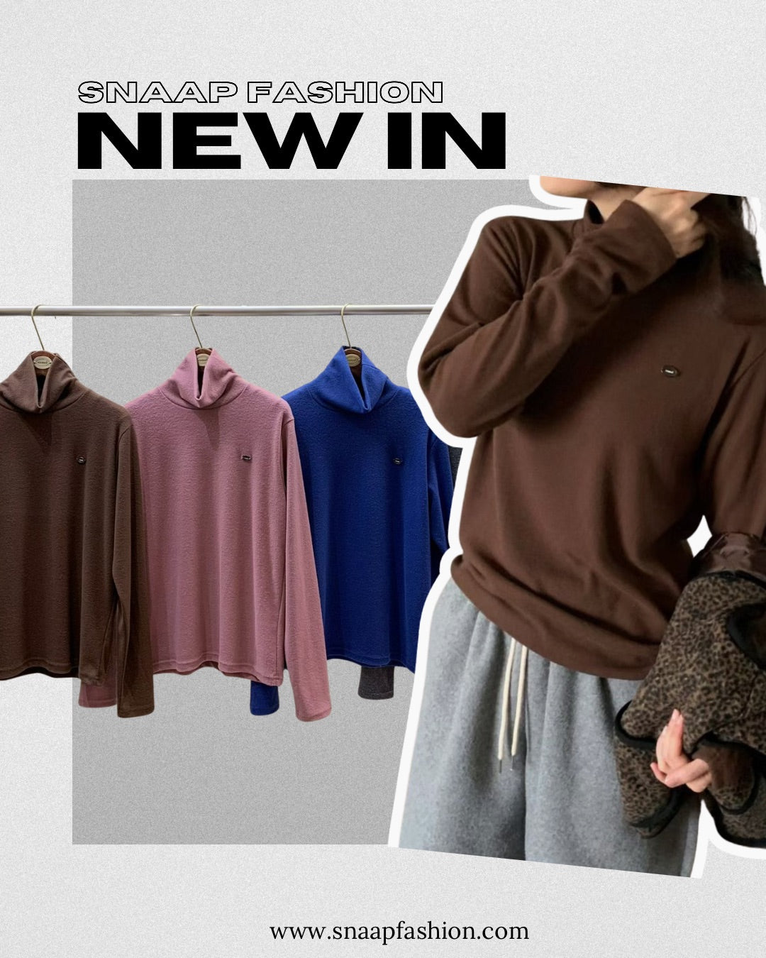 靚色企領T-shirt/啡