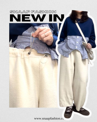 (預購)闊腳褲/米白