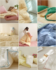 KIDS(綑邊撞色)無塵雲朵被/8色