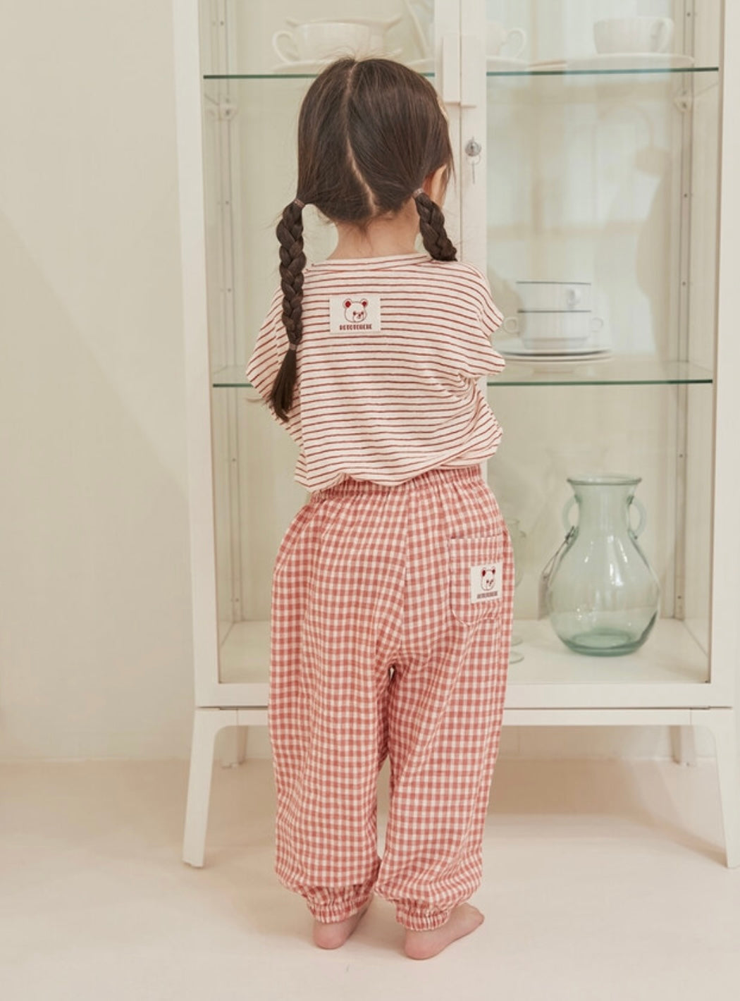 韓式簡約棉麻條子背心